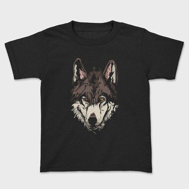 Wolf Portrait 3, Kids' T-Shirt