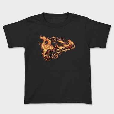 Guitar on Fire, Kids' T-Shirt