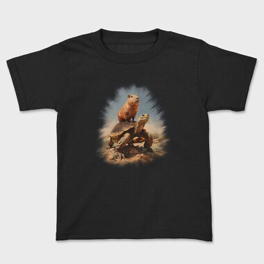 Capibara and Turtle, Kids' T-Shirt