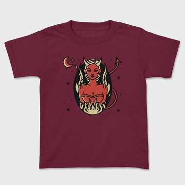 Devil Girl, Kids' T-Shirt