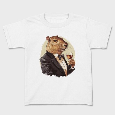 Capybara Drink, Kids' T-Shirt