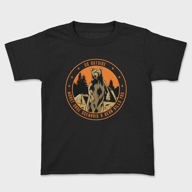 Worst Case Scenario Camping, Kids' T-Shirt