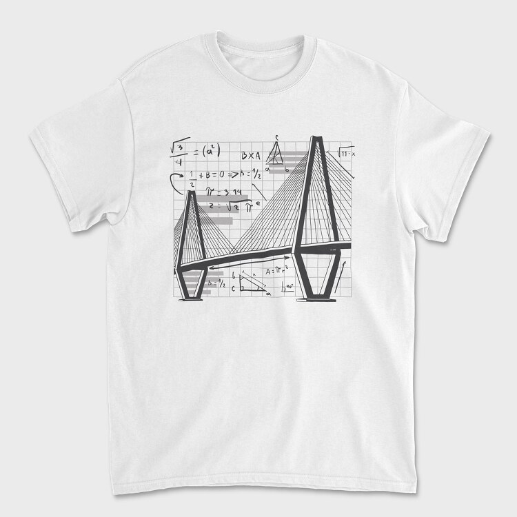 Math Bridgegrid, Unisex Men's T-Shirt