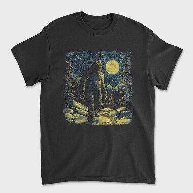Starry Night Bigfoot, Unisex Men's T-Shirt