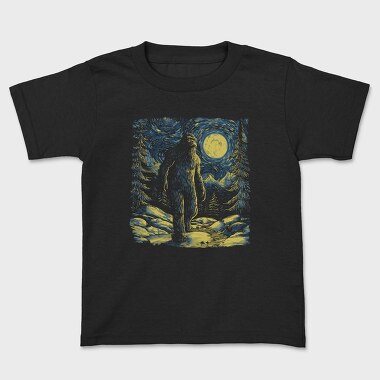 Starry Night Bigfoot, Kids' T-Shirt