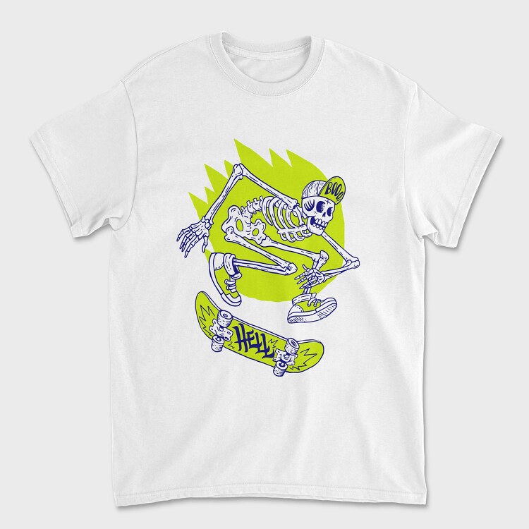 Halloween Skate Skeleton, Unisex Men's T-Shirt