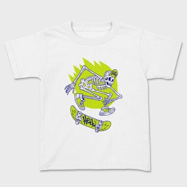 Halloween Skate Skeleton, Kids' T-Shirt
