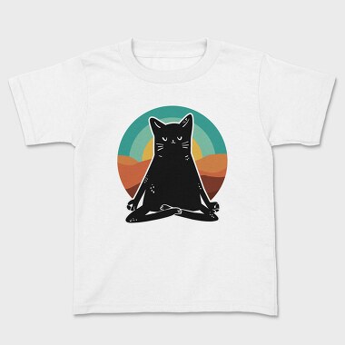 Yoga Cat 2, Kids' T-Shirt
