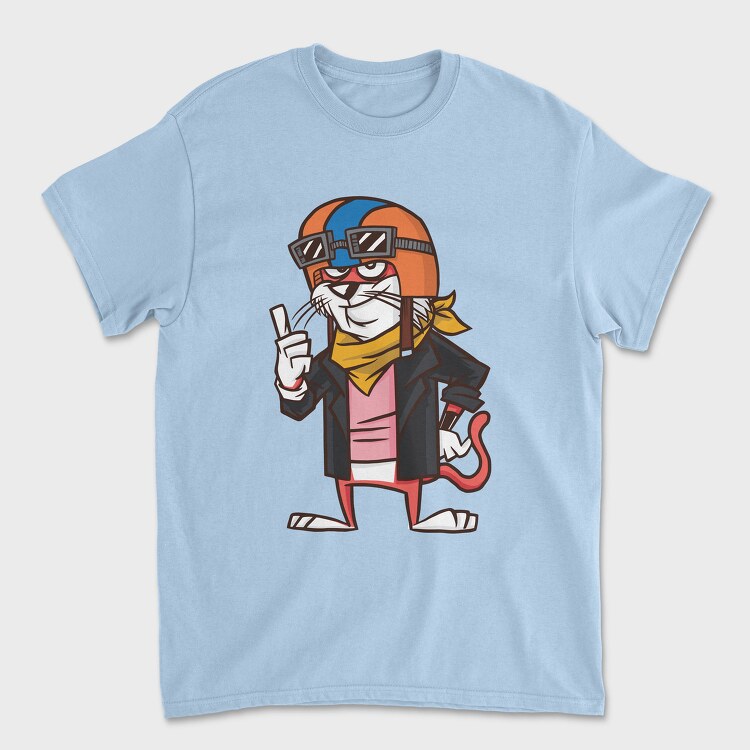 Cat Biker, Unisex Men's T-Shirt