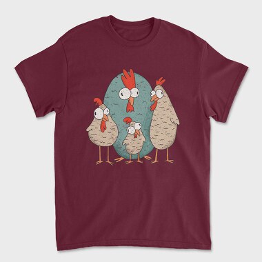 Crazy Chickens, Unisex Men's T-Shirt