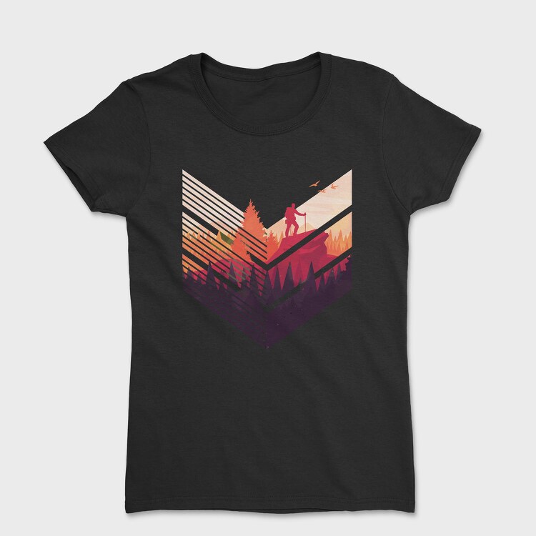 Geometric Forest, Women's T-Shirt