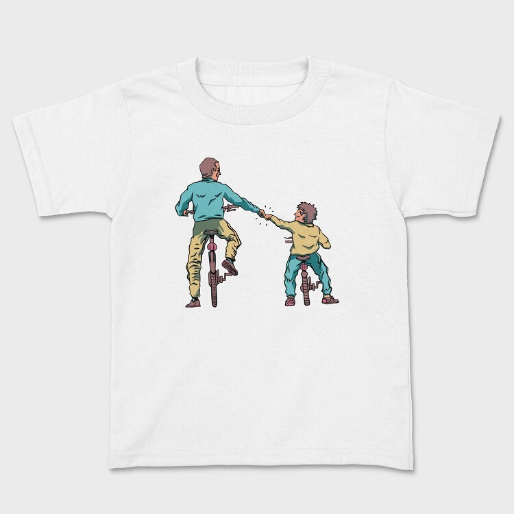 Father And Son Bikes, Kids' T-Shirt