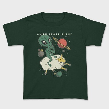 Alien On Sheep, Kids' T-Shirt
