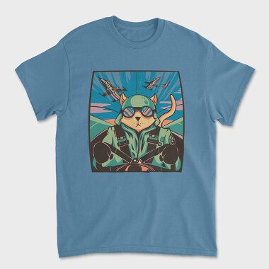 Airplane Cat, Unisex Men's T-Shirt