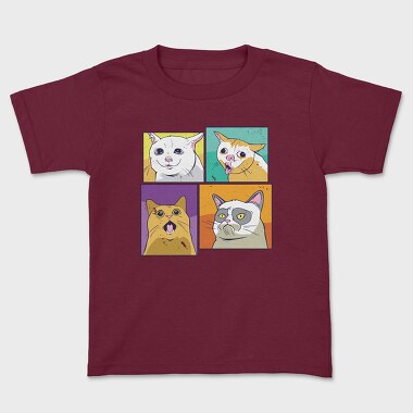 Meme Cats, Kids' T-Shirt