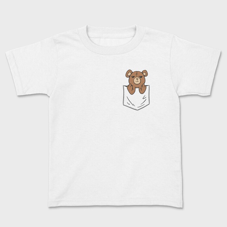 Teddy Bear Middle Finger Pocket, Детска Тениска