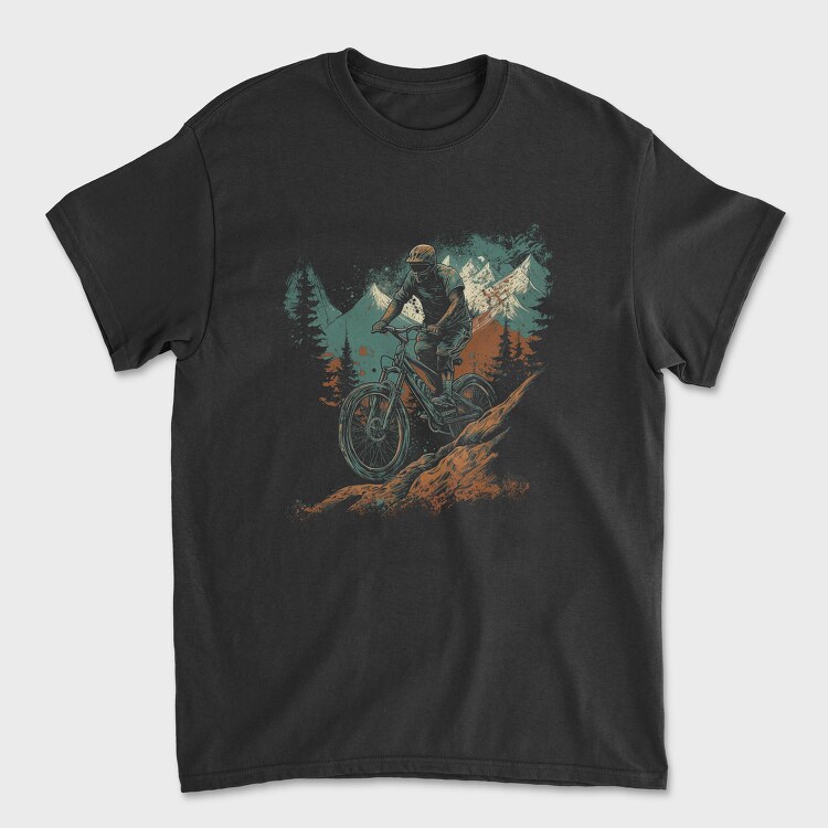 Bike Mountain, Unisex Men's T-Shirt