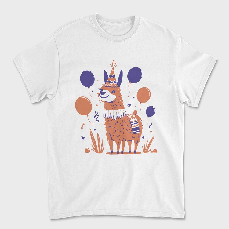Birthday Llama, Unisex Men's T-Shirt