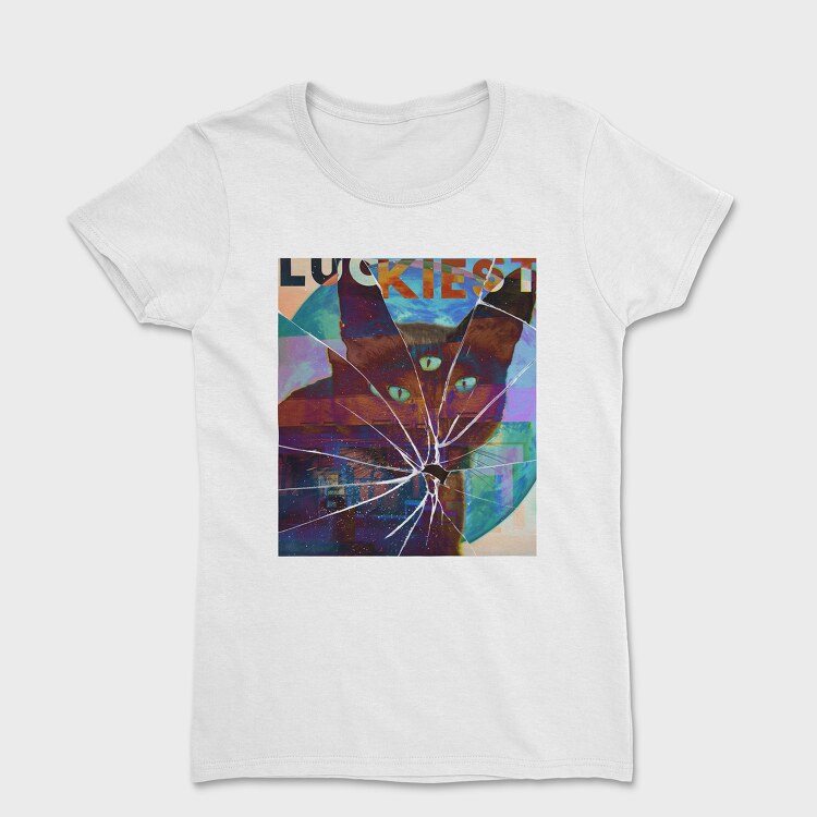 Broken Glass Luckiest, Women's T-Shirt