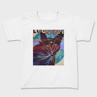 Broken Glass Luckiest, Kids' T-Shirt