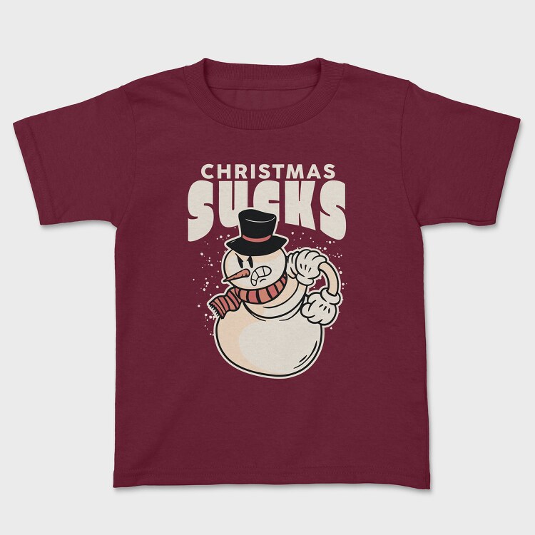 Christmas Sucks Snowman, Kids' T-Shirt