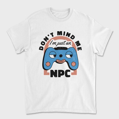 Gamer Retro Cartoon Npc, Unisex Men's T-Shirt