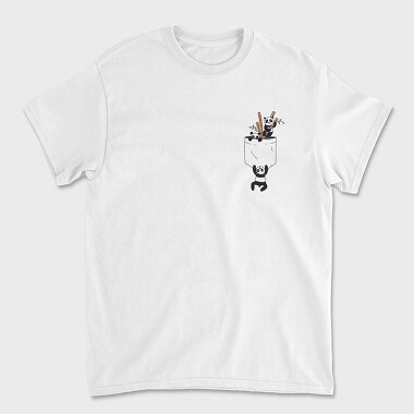 Pocket Pandas, Unisex Men's T-Shirt