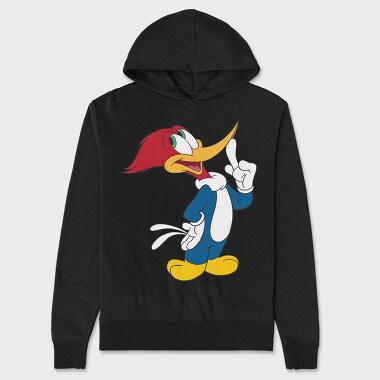 Cartoon Retro Woody Woodpecker 2, Unisex Men's Hoodie