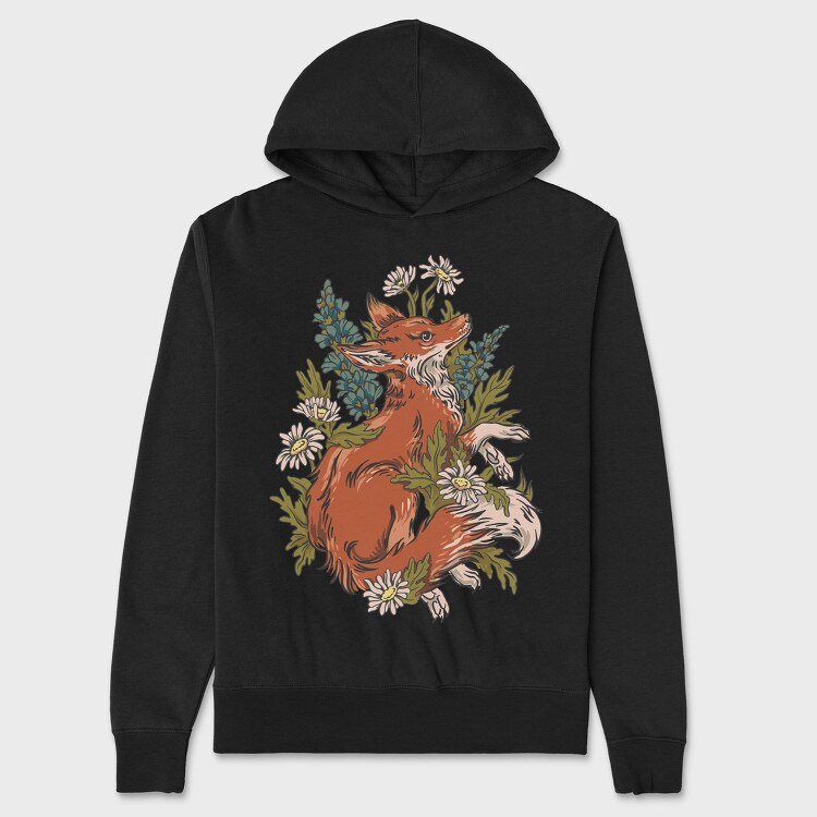 Chamomiles Fox, Unisex Men's Hoodie