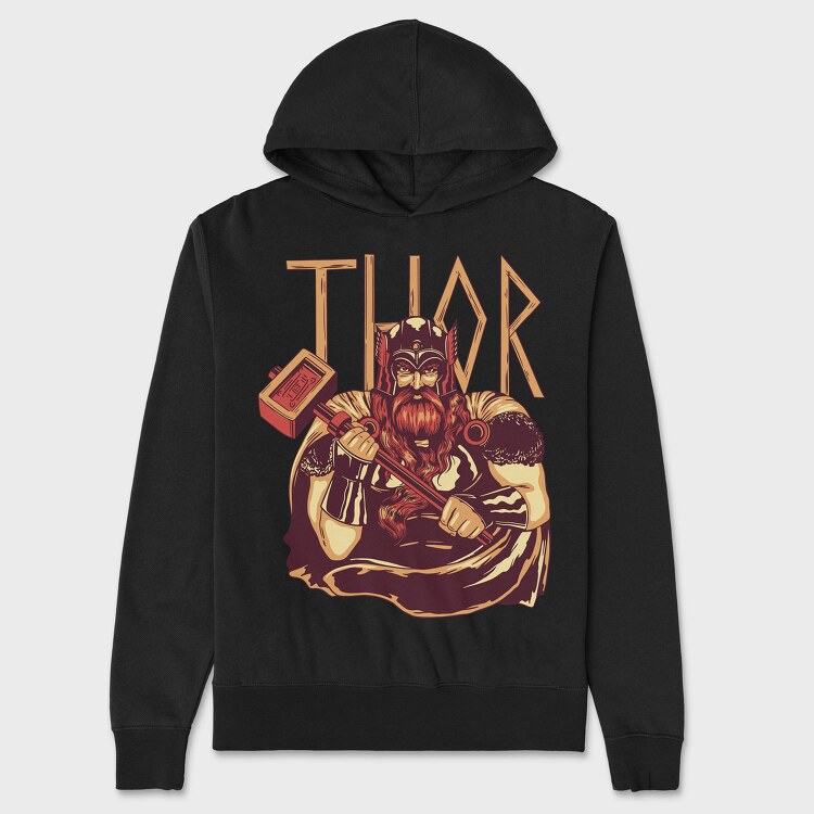 Thor God Mythology, Unisex Men's Hoodie