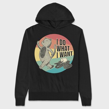 I Do What I Want Cat Coffee, Unisex Men's Hoodie