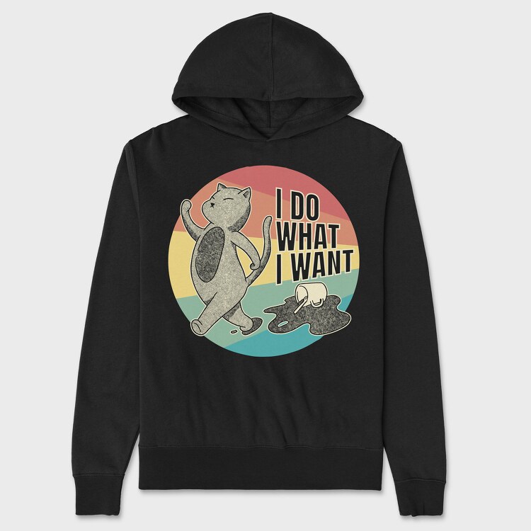 I Do What I Want Cat Coffee, Унисекс Мъжко Суичър