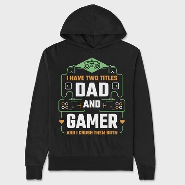 Unisex Men's Hoodie, Dad Gamer