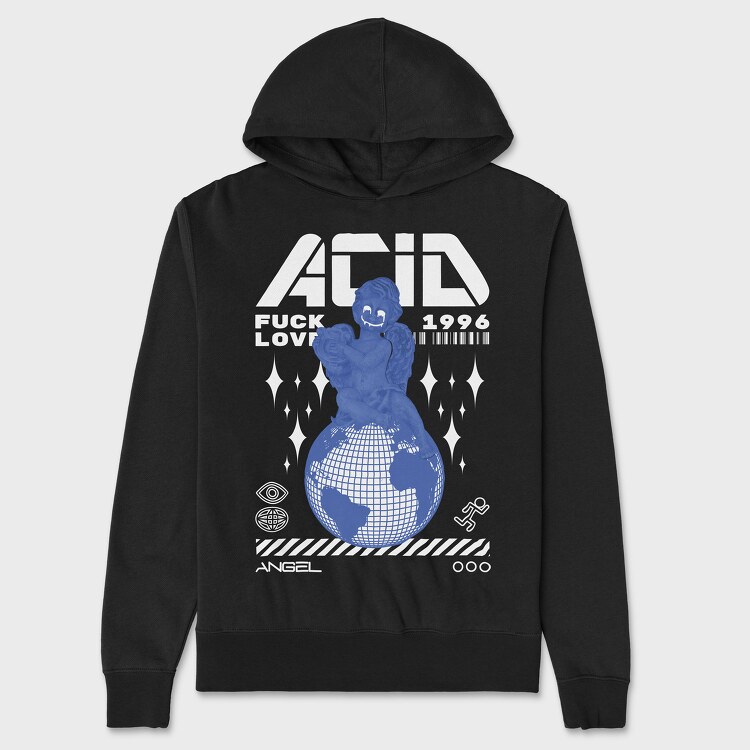 Acid Fuck Love 1, Unisex Men's Hoodie