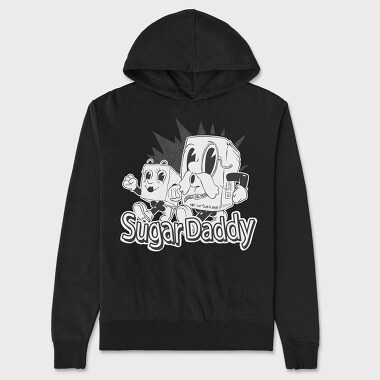 Sugar Daddy Cartoon Old, Unisex Men's Hoodie