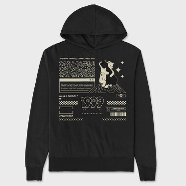 Cat Lovers 2, Unisex Men's Hoodie