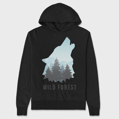 Wild Forest Wolf, Унисекс Мъжко Суичър