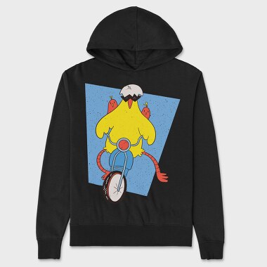 Chicken Motorcycle, Unisex Men's Hoodie