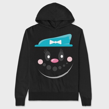 Snow Man Face 3, Unisex Men's Hoodie