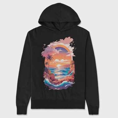 Greece Landscape Sunset, Unisex Men's Hoodie