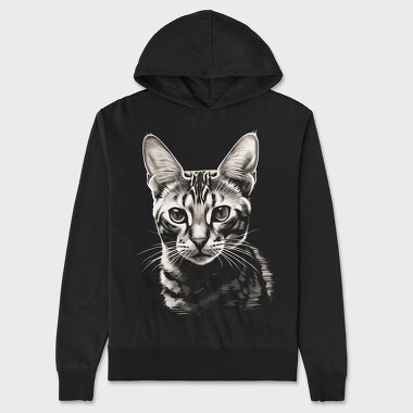 Cat Portrait, Unisex Men's Hoodie