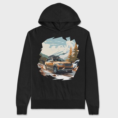 Winter Suv Car, Unisex Men's Hoodie