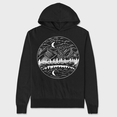 Night Landscape, Unisex Men's Hoodie