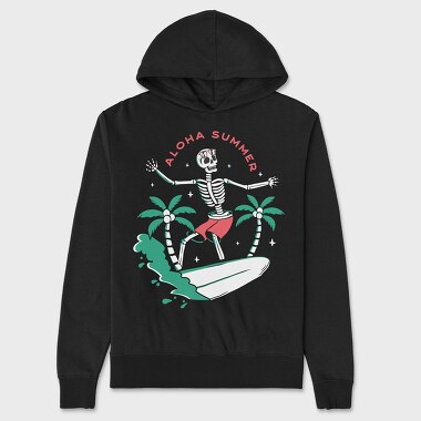 Aloha Summer Skeleton, Unisex Men's Hoodie