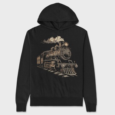 Locomotive Vintage, Unisex Men's Hoodie