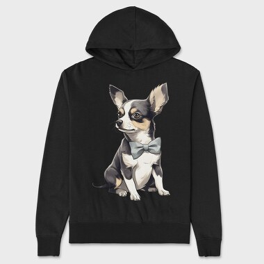 Chihuahua Bow, Unisex Men's Hoodie