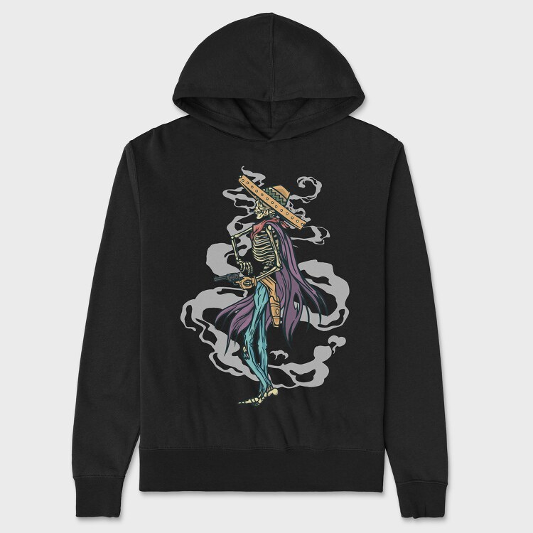 Cowboy Skeleton, Unisex Men's Hoodie