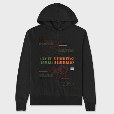 Angel Numbers 1, Unisex Men's Hoodie