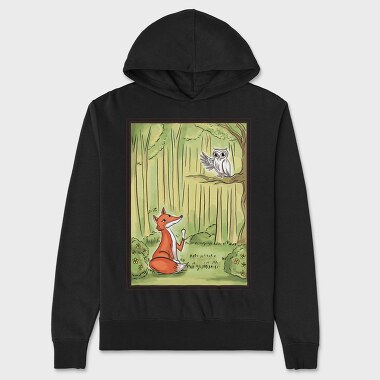 Cute Fox And Owl, Unisex Men's Hoodie