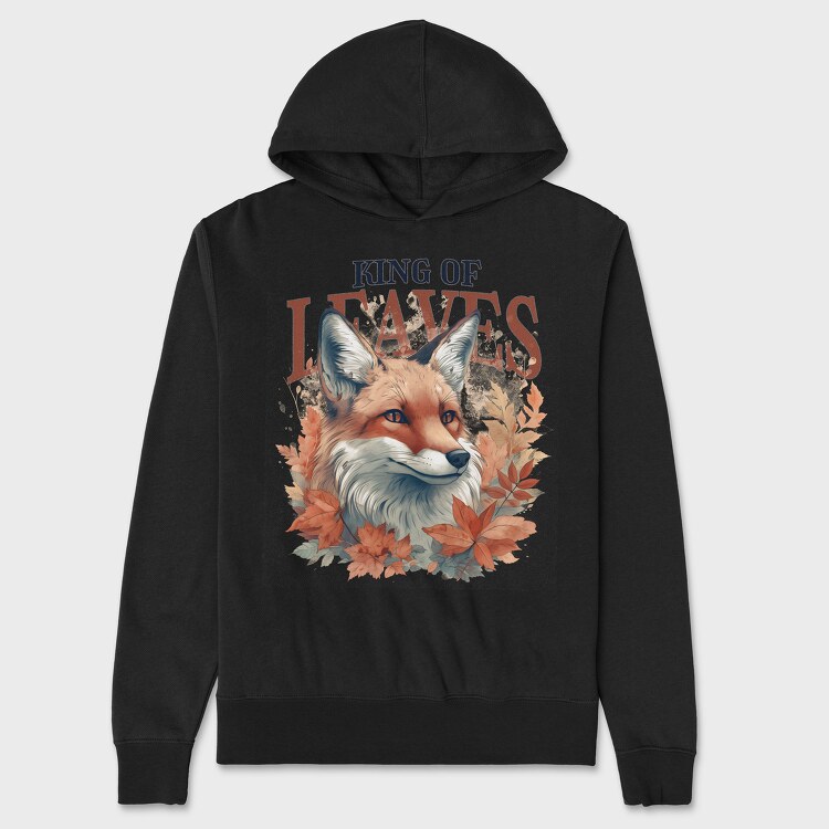 King of Leaves Fox, Unisex Men's Hoodie